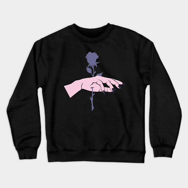 Hand & rose. Crewneck Sweatshirt by candelanieto